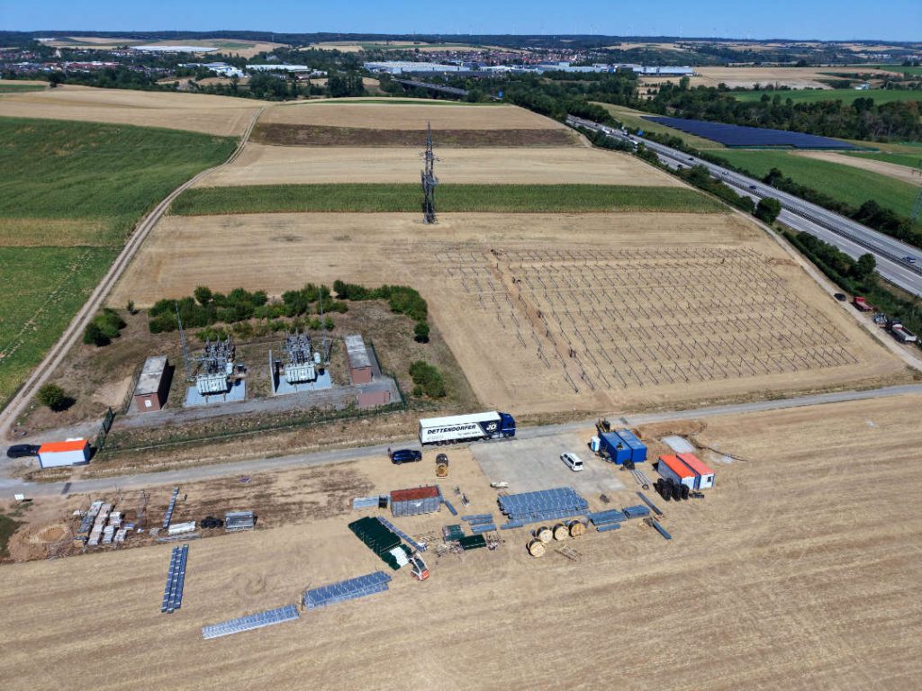 Baustelle Bürgersolarpark Cleversulzbach