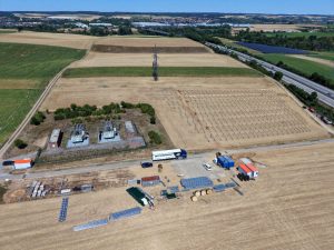 Baustelle Bürgersolarpark Cleversulzbach